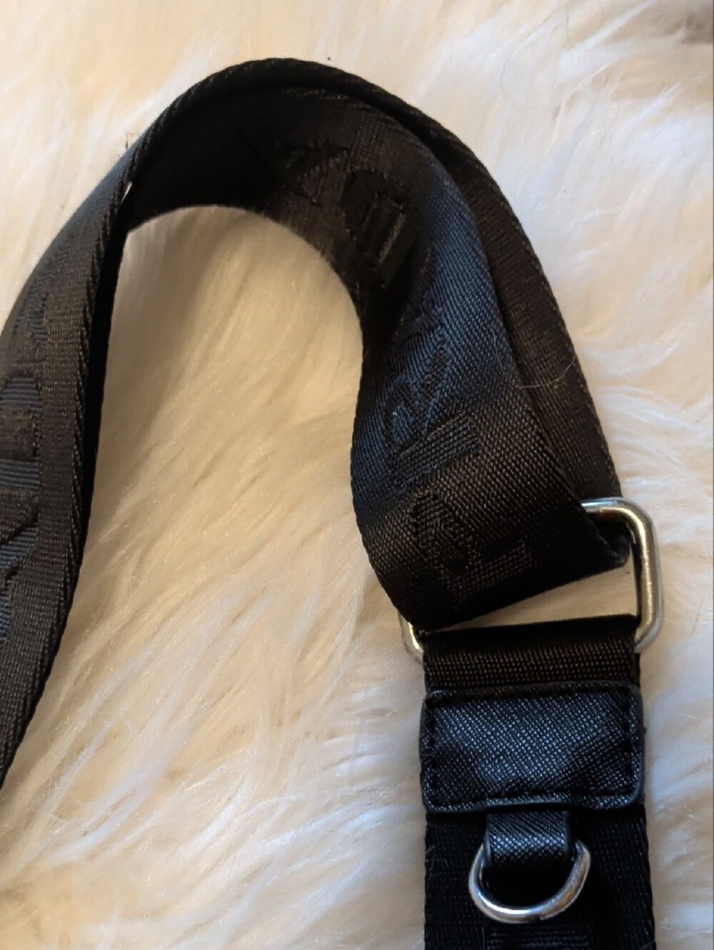 Prada Black Nylon Mini Shoulder Bag with Logo Plaque - Picture 6 of 9